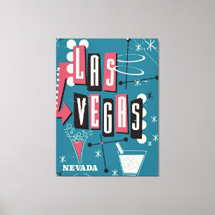 Las Vegas nevada vintage travel poster Canvas Print