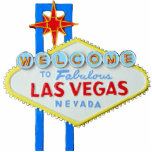 Las Vegas, Nevada, Welcome Sign Standing Photo Sculpture<br><div class="desc">A fun decoration for desk or bookshelves - the famous Las Vegas Welcome sign.</div>