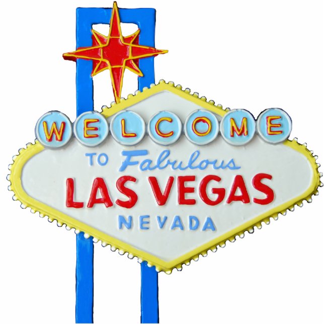 Las Vegas, Nevada, Welcome Sign Standing Photo Sculpture (Front)
