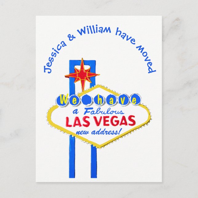 Las Vegas New Address Announcement Postcard (Front)