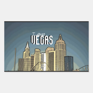 Las Vegas New York hotel view artsy stickers