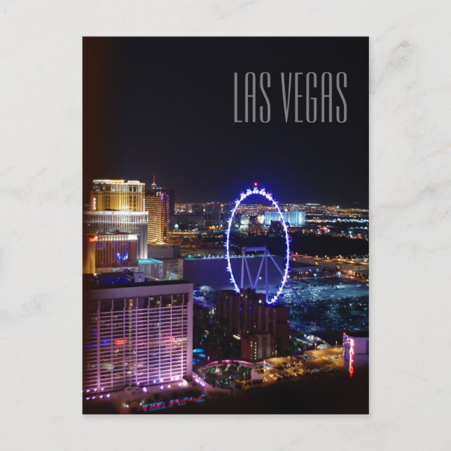 Las Vegas Night Lights Postcard (Front)