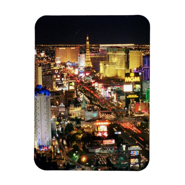 Las Vegas Night Skyline Magnet (Vertical)