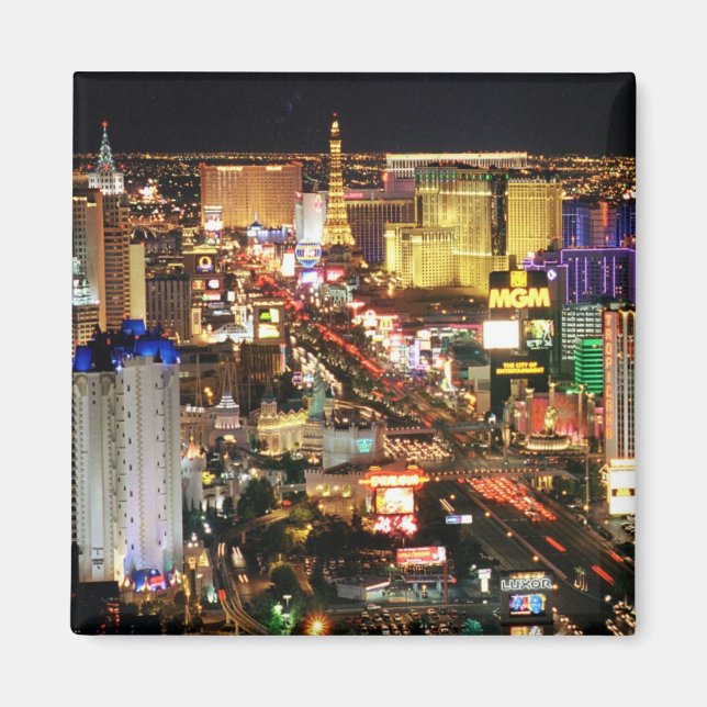 Las Vegas Night Skyline Magnet (Front)