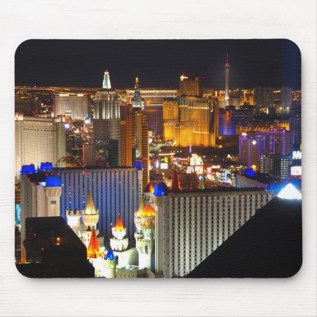 Las Vegas night time Mouse Mat (Front)