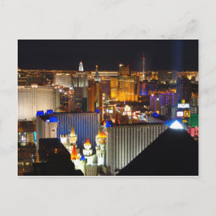 Las Vegas night time Postcard