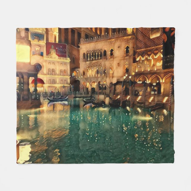Las vegas Nights Casino Original Abstract Art Fleece Blanket (Front (Horizontal))