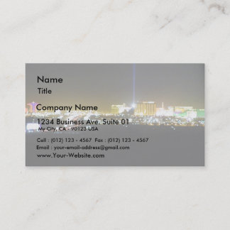 Las Vegas Nighttime Business Card