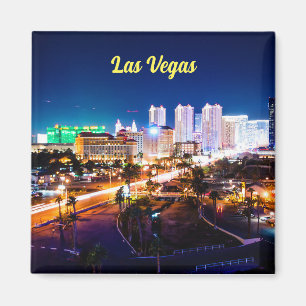 Las Vegas Nighttime skyline Magnet