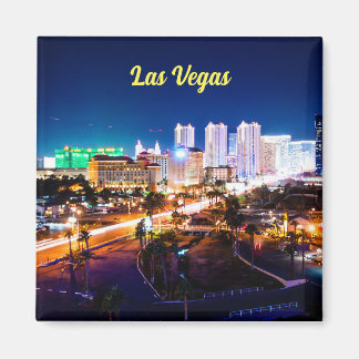 Las Vegas Nighttime skyline Magnet