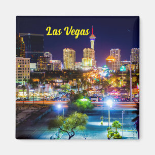 Las Vegas nighttime Skyline Magnet