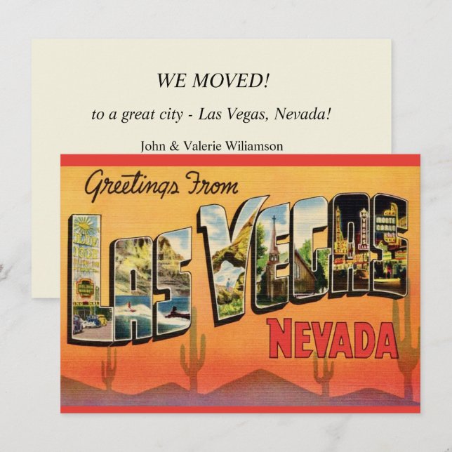 Las Vegas NV Moving Announcement (Front/Back)