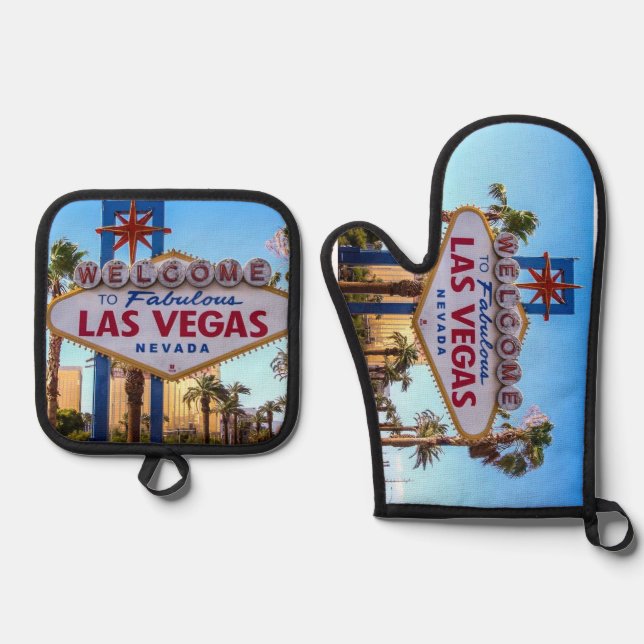 Las Vegas Oven Mitt & Pot Holder Set (Front)