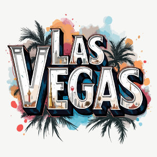 Las Vegas Palm Splash Sticker
