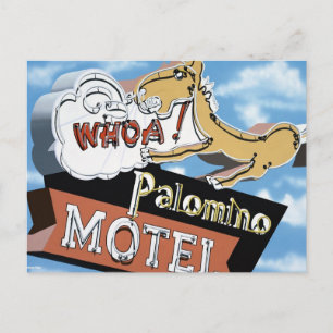Las Vegas Palomino Motel Retro Neon Sign Postcard