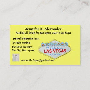 Las Vegas Party Planner Events Business Card