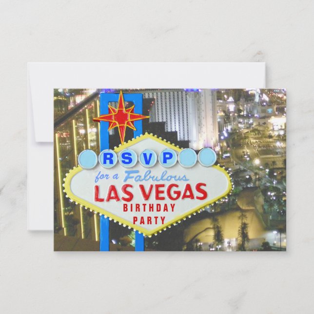 Las Vegas Party RSVP 21st Birthday (Front)