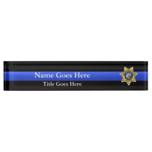 Las Vegas PD Badge Desk Name Plate