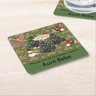 Las Vegas PERSONALIZED Christmas Coasters