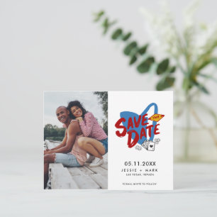 Las Vegas Photo Save the Date Announcement Postcard