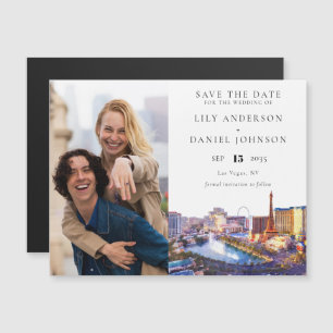 Las Vegas Photo Wedding Save The Date Magnetic Invitation