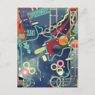 Las Vegas Pinball Machine Postcard
