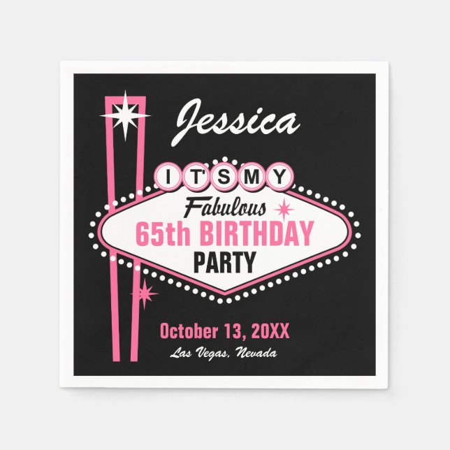 Las Vegas Pink It's My Napkin (Front)