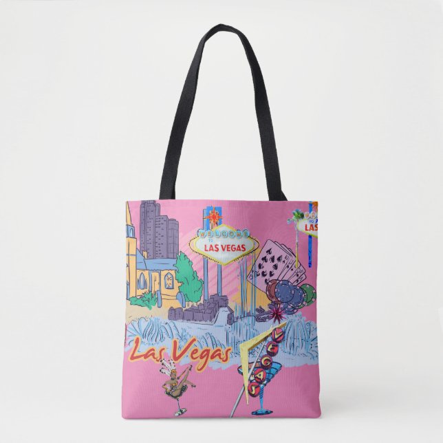 Las Vegas Pink Tote Bag (Front)
