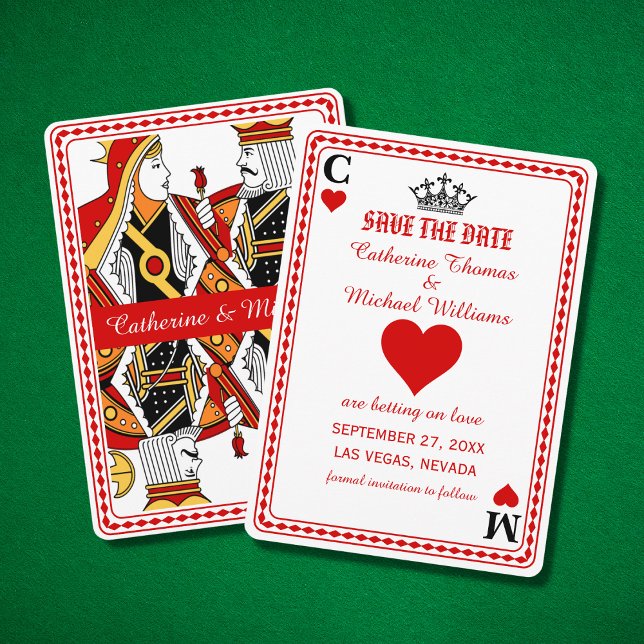 Las Vegas Playing Card King & Queen Save The Date (Creator Uploaded)