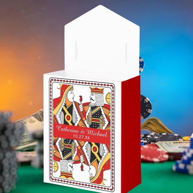 Las Vegas Playing Card King & Queen Wedding Favour Box (Creator Uploaded)