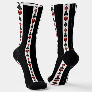 Las Vegas Playing Card Shapes Pattern Socks