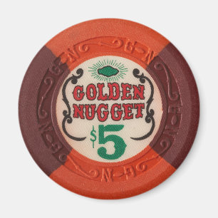 Las Vegas Poker Chip Casino Gambling Obsolete Magnet