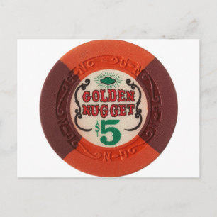 Las Vegas Poker Chip Casino Gambling Obsolete Postcard