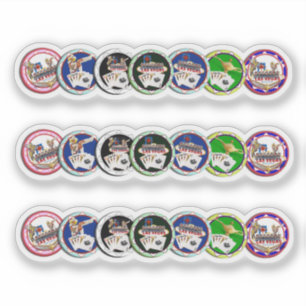 Las Vegas Poker Chip Rows