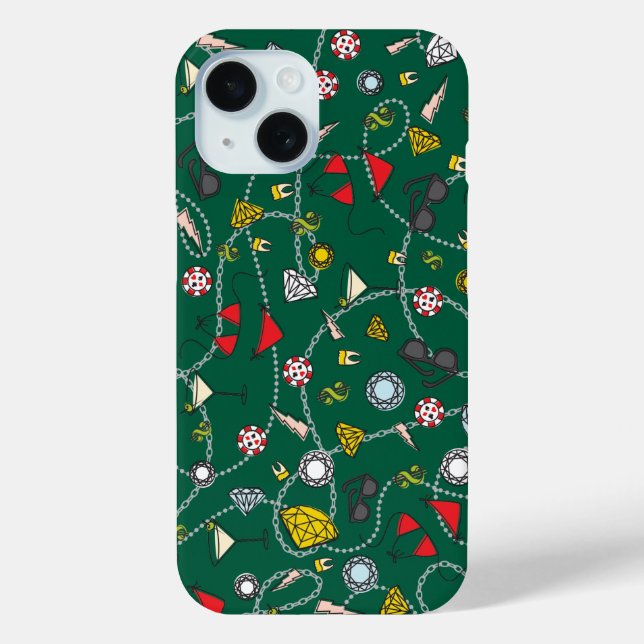 Las Vegas Pool Party Pattern Case-Mate iPhone Case (Back)