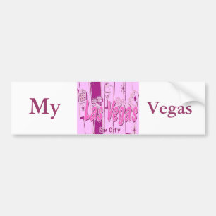 Las Vegas Pop Art Retro Bumper Sticker