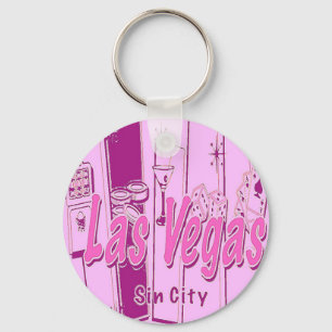 Las Vegas Pop Art Retro Key Ring