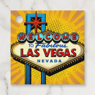 Las Vegas Pop Art Sign Favour Tags