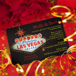 Las Vegas Post Wedding Photo Custom Invitation<br><div class="desc">Married in Las Vegas? Unique post-wedding formal invitation features a night scene of the welcome sign to Las Vegas and a photo of your wedding on back. All the default text can be fully customised with your own wordings occasion-accordingly, and you can also change the fonts, sizes, & colours of...</div>