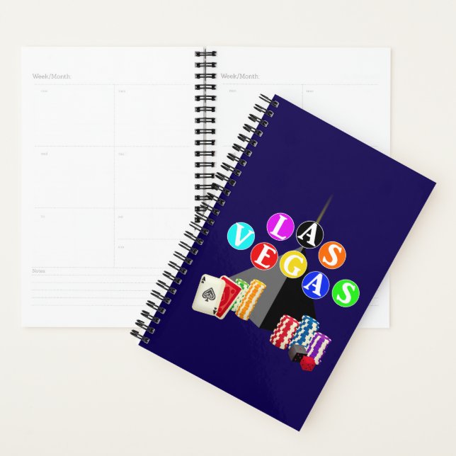 Las Vegas Pyramid and Poker Chips Planner (Display)