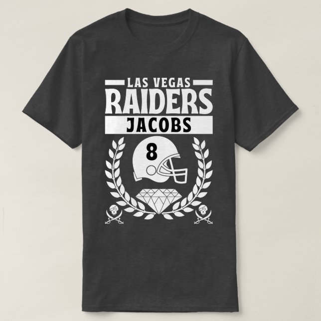 Las Vegas Raiders Jacobs 8 Edition T-Shirt (Design Front)