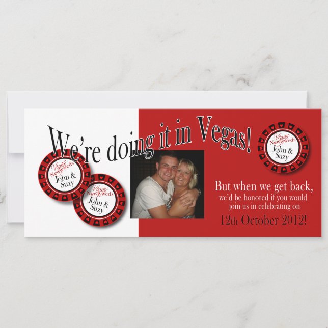 Las Vegas Reception (contact me to personalise 4u) Invitation (Front)