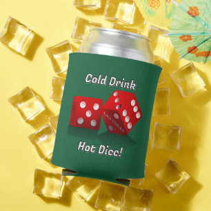 Las Vegas Red Dice Can Cooler