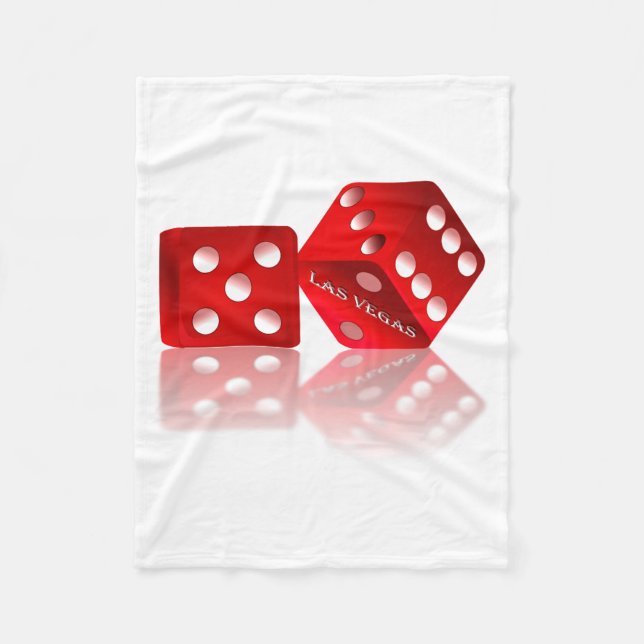 Las Vegas Red Dice Fleece Blanket (Front)