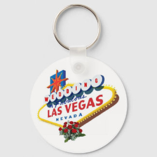 Las Vegas Red Roses Wedding Keychain