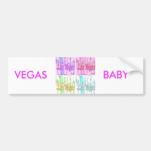 Las Vegas Retro Bumper Sticker