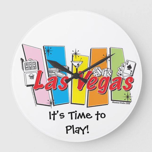 Las Vegas Retro Large Clock (Front)