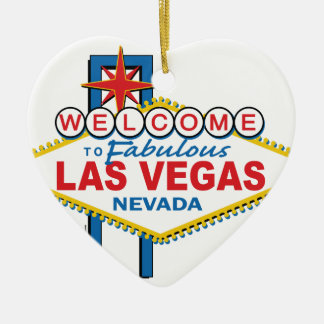 Las Vegas Retro Sign Ceramic Tree Decoration