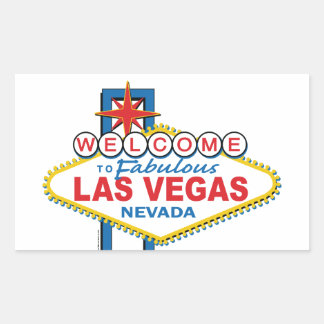 Las Vegas Retro Sign Rectangular Sticker