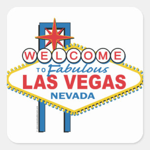Las Vegas Retro Sign Square Sticker
